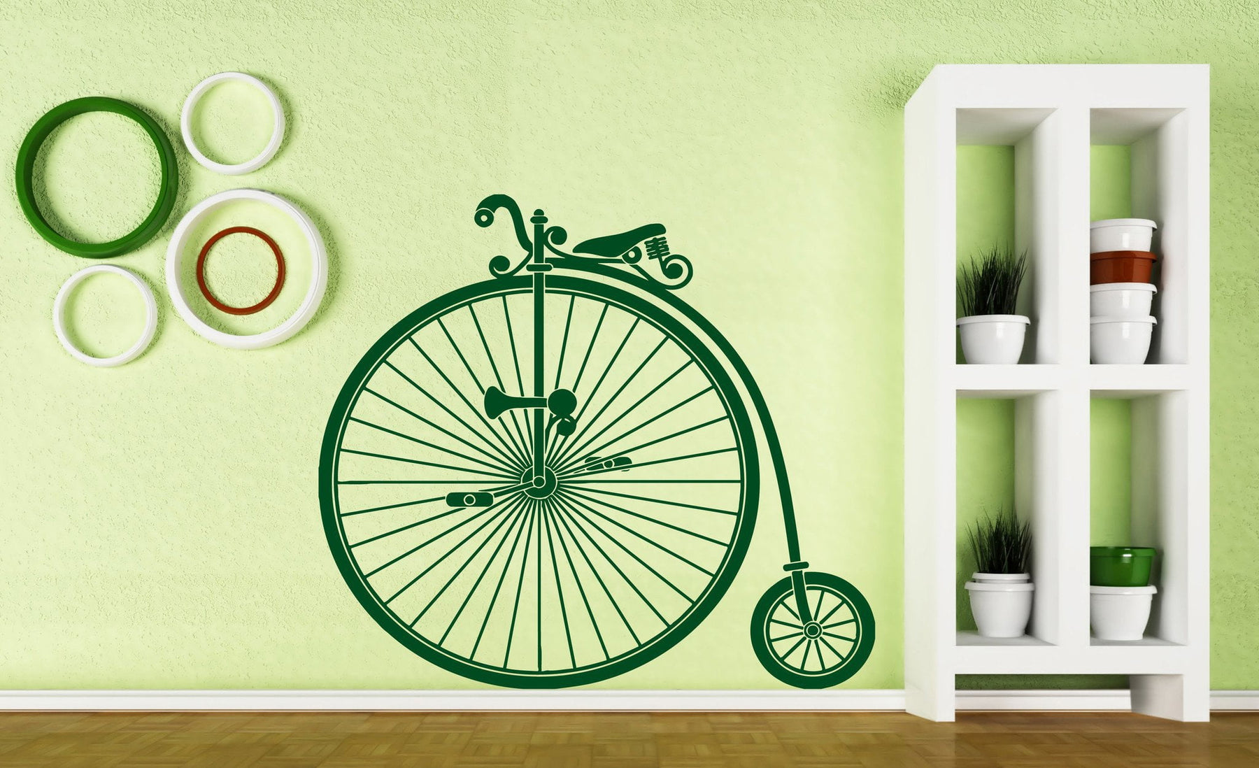 Vinyl Decal Wall Stickers Vintage Bicycle Wheel Great Little Pedal